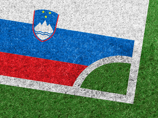 Fototapeta premium Ballon de Football et Drapeau