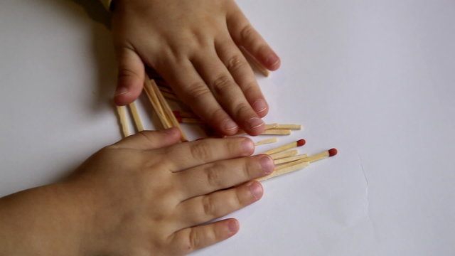 hand collects  matches