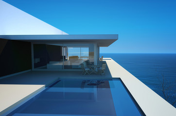 Fototapeta premium Modern Luxury Loft / Apartment with Infinity Pool