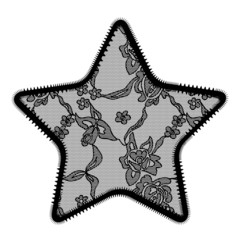 Lace star applique