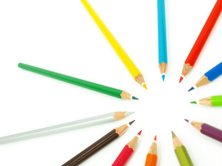 Naklejka premium Colored pencils