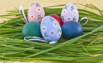Colorful easter eggs