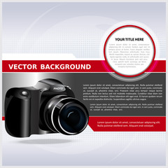Abstract vector background with digital camera