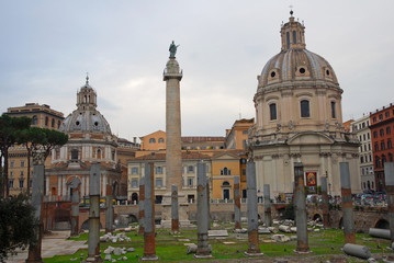 Obraz premium Rome Trajan Column at the Trajan Forum