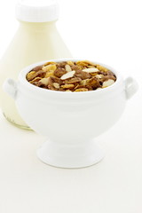 delicious healthy chocolate muesli or granola