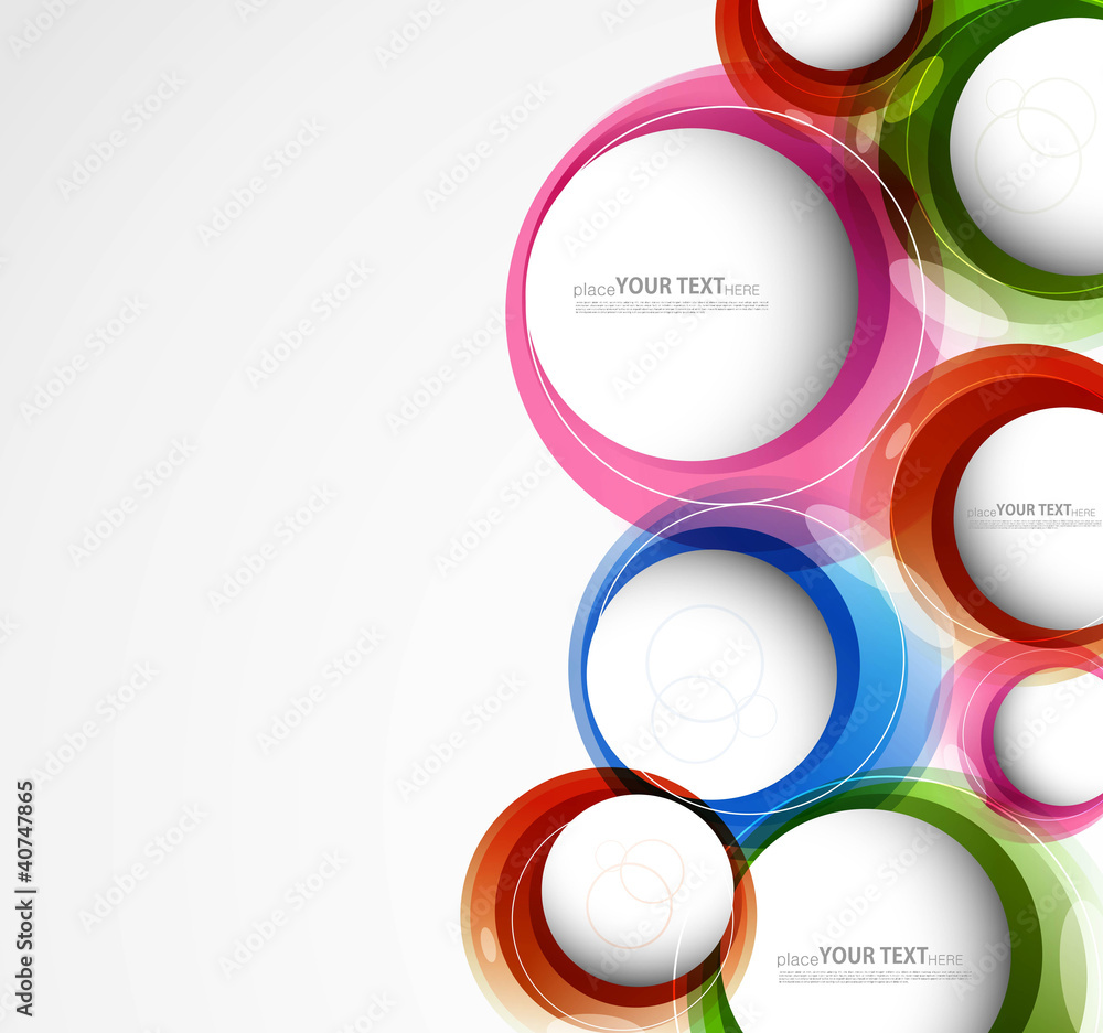 Poster abstract colorful circle background vector