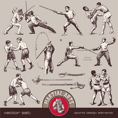 vector set: martial arts