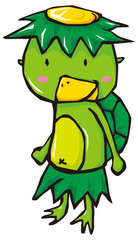 かわいいカッパのイラスト