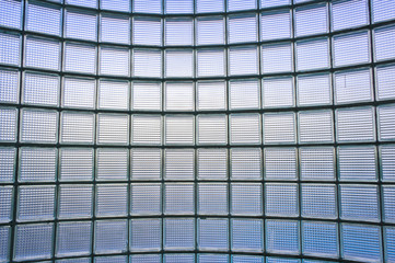 Transparent glass wall pattern
