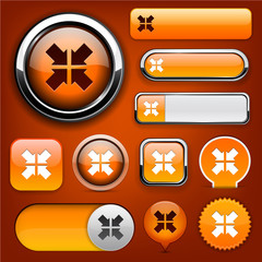 Aim high-detailed web button collection.