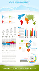 Obraz premium modern nature infographic elements