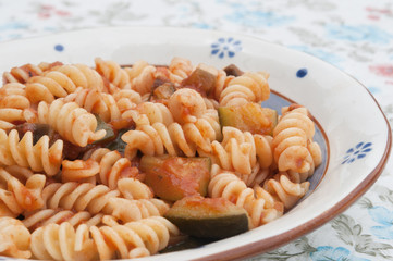 Fusilli with sauce