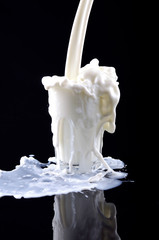 milk in glass