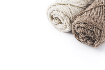 白背景に毛糸玉