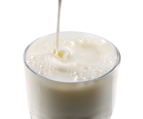 milk in glass