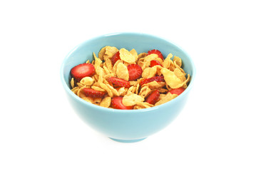 cornflakes and strawberry