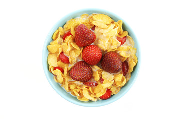 cornflakes and strawberry