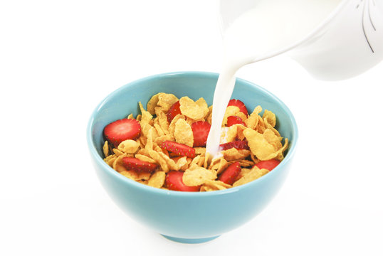 cornflakes and strawberry