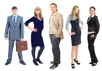 Obraz premium Beautiful businesswoman keeps the laptop. Isolated