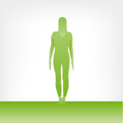 Tadasana Silhouette Grün