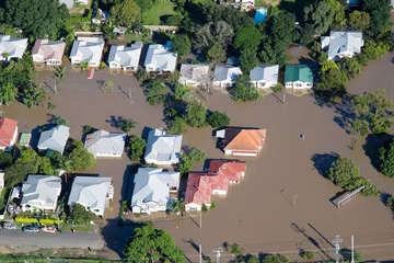 Fototapete Ozeanien Überschwemmungen in den Vororten von Brisbane