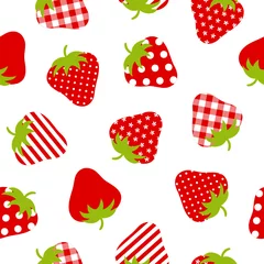 Nahtlose Muster Erdbeeren rot © Jan Engel