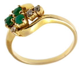bague or et pierres