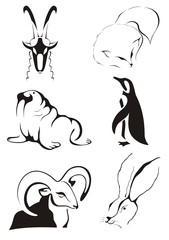 stylized images of animals