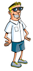 Cartoon of geeky nerd