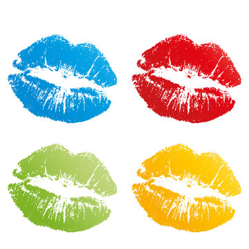 lipstick kiss, art style