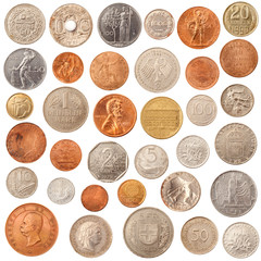 monete vintage collage