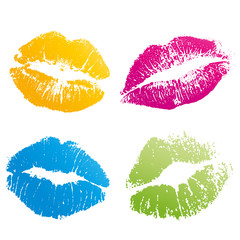 Sexy lipstick kiss vector