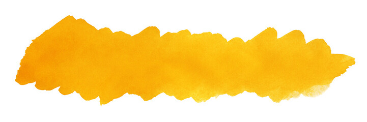 Yellow stroke of paint brush