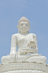 Buddha statue made from white jade