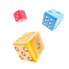 Gambling symbol sign made of dices