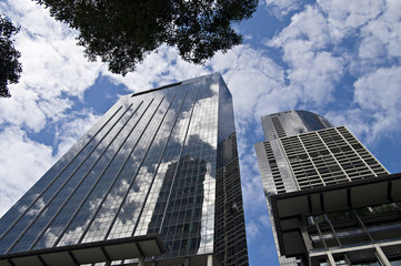 Fototapeta premium Two skyscrapers in Melbourne. Australia.