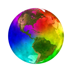 Rainbow and beauty planet Earth - America
