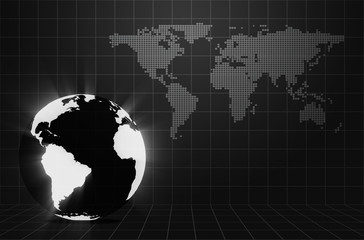 Glowing Earth with place for your text