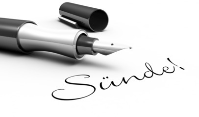 Fototapeta premium Sünde - Stift Konzept
