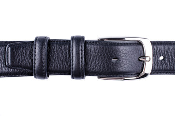 Black belt with a buckle isolated