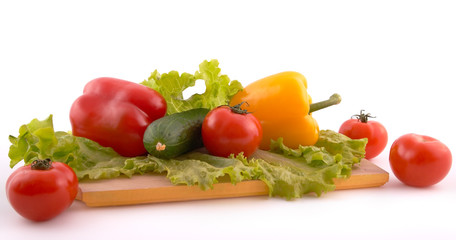 vegetables on cutting board