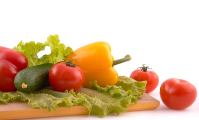 vegetables on cutting board