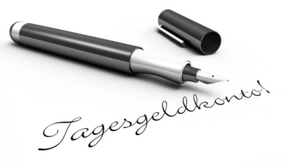 Tagesgeldkonto! - Stift Konzept