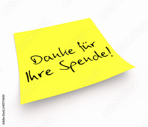 "Notizzettel Danke für Ihre Spende!" Stockfotos und lizenzfreie
