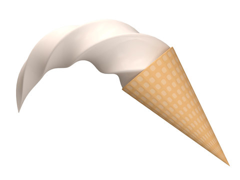 3d Ice Cream isolated on white background