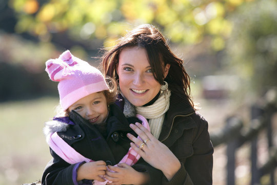 Mother and child enjoying a sunny day out together