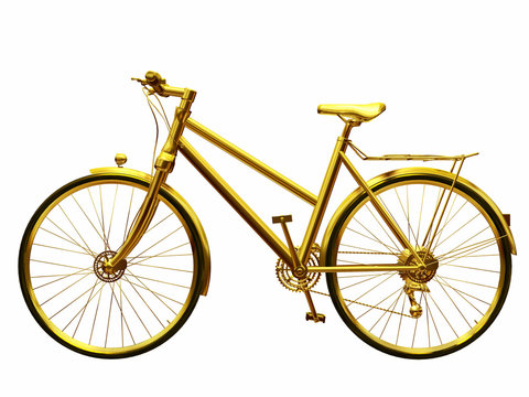 Fototapeta bicycle in gold
