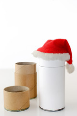 Obraz na płótnie Canvas Christmas time for cardboard packages