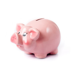 Moneybox cutout.  Piggy bank.