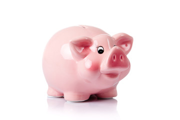 Moneybox cutout.  Piggy bank.